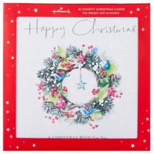 Hallmark 16 Charity Christmas Cards By Lucy Cromwell – 2 Festive Designs