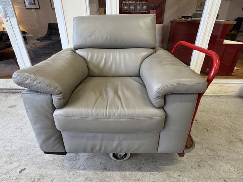 Leather manual recliner - manual,