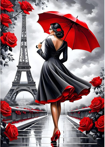 Diy lady red paris - in,