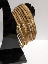 Shiny finish churi, 8  Gold Indian Bollywood Bangles pakistani churia, patla