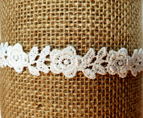 White guipure lace - lace, trim