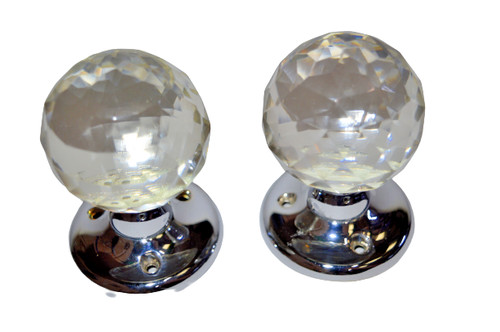 Crystal glass door knob - glass,