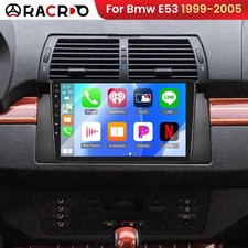 2+64GB Android 15 CarPlay Stereo Radio GPS Sat Nav WiFi For BMW X5 E53 2000-2006