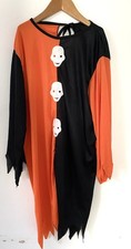 Vintage Kids 90s Classic German Circus Clown Skull Halloween Costume Sz 5-8 Y