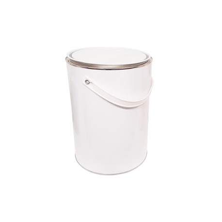 Empty metal paint tin - with, lid