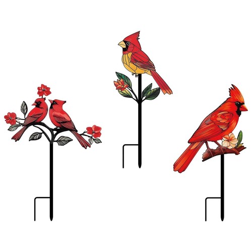 Red cardinalis garden stake - cardinalis,