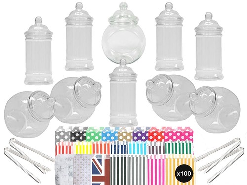 Small plastic sweet - plastic, jars