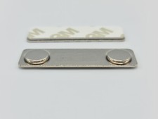 Magnetic Fastening For  Name Badge with Self Adhesive UK Metal Back 45mm x 13mm