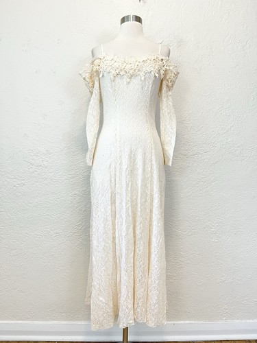 Vintage dress cream lace - vintage,