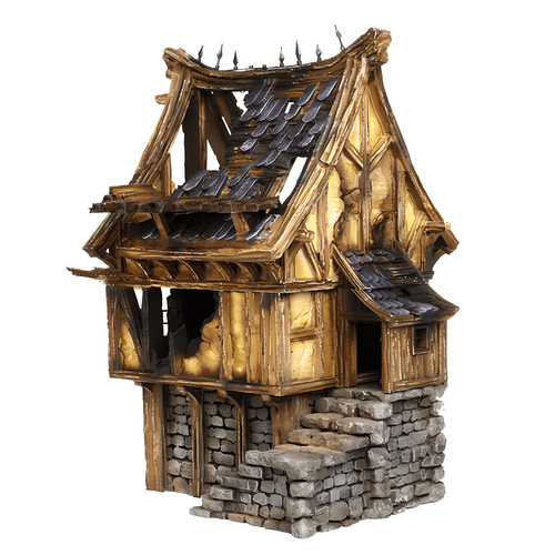 Ruined medieval house - house, 28mm