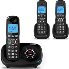 Alcatel XL595 Voice Trio -3 Cordless with Answer Machine,Call Block-Landline C