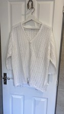 New Damart White Crochet