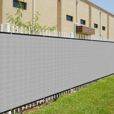 1ft Gray Privacy Fence Screen Shade Cloth UV Block 240GSM for Balcony Garden