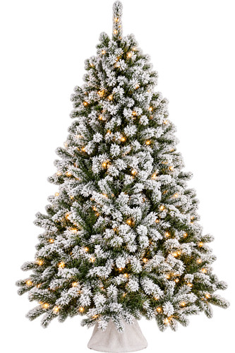George home 7ft snowy flocked - george,