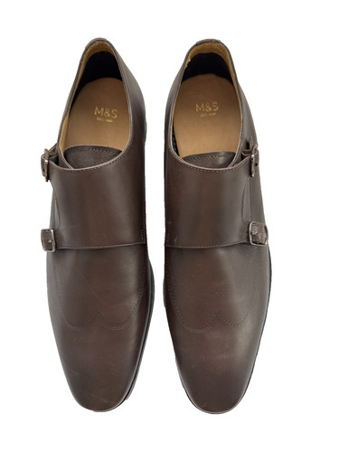 Brown leather double - brown,