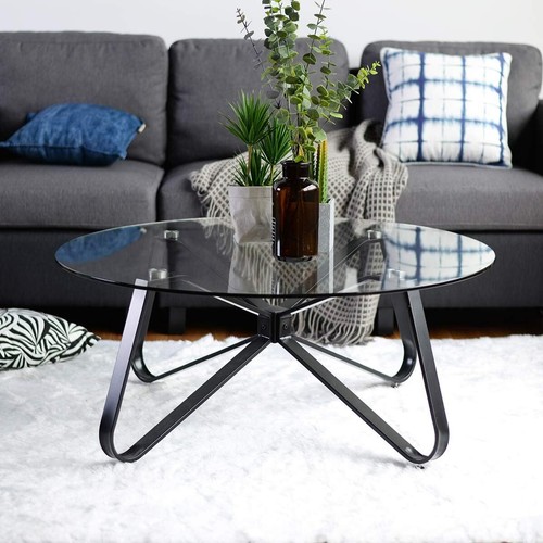 Glass coffee table side - coffee,