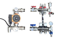UNDERFLOOR HEATING 2 PORT MANIFOLD BLENDING VALVE PUMP SET