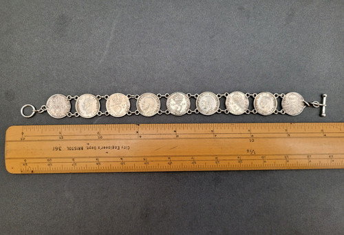 Vintage silver bracelet made - vintage,