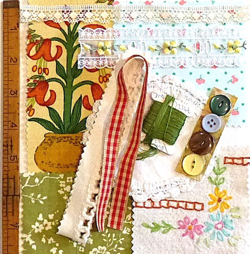 Small mixed fabric scraps - small,