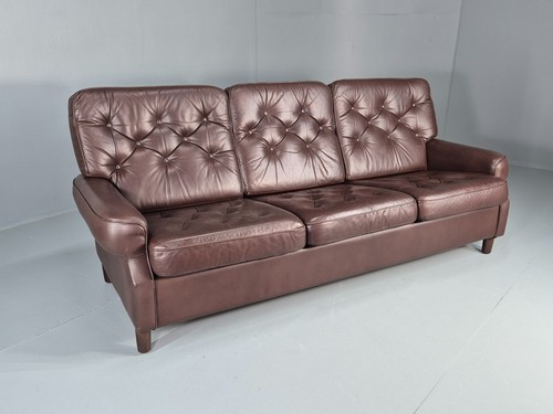 Vintage seater leather sofa - vintage,