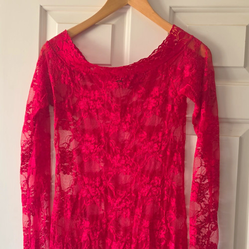 Ann summers red floral lace - red,