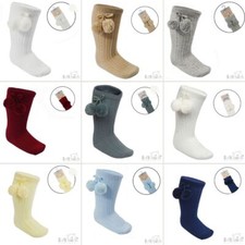 Baby Knee Socks pom pom Socks Knee High 0-24 month - Pom socks