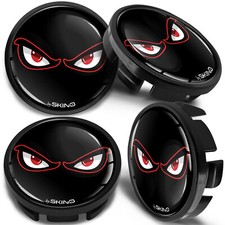 65mm Wheel Center Hub Caps Compatible with VW (Ref 3B7 601 171) Black Eyes