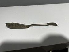 Vintage Roman Silver D&A BUTTER SPREADER With Etched Chased Floral Design VG
