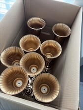 8 x Gold Bronze Tall Metal