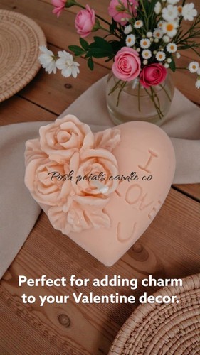 Heart shaped love you candle - shaped,