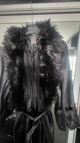 Stylish long black faux