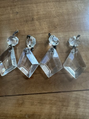 Vintage glass chandelier - 4,