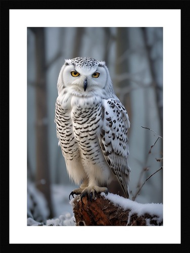 Moody owl framed wall art - moody,