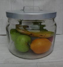 Ikea Burken Glass Storage Jar. Large. 20cm dia.
