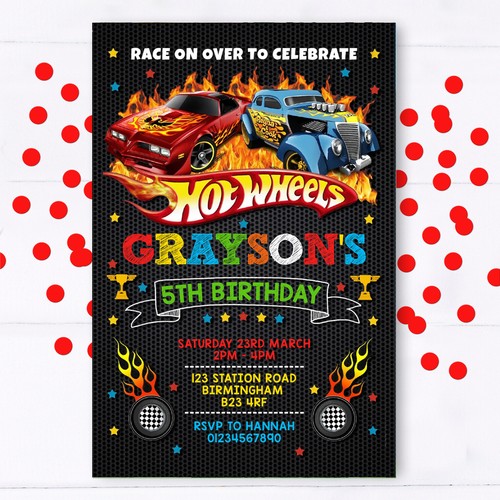 Personalised hot wheels party - personalised,
