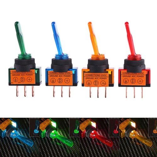 Led light toggle rocker - 4x,