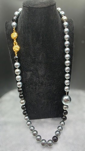 Vtg chanel grey gripoix - chanel,