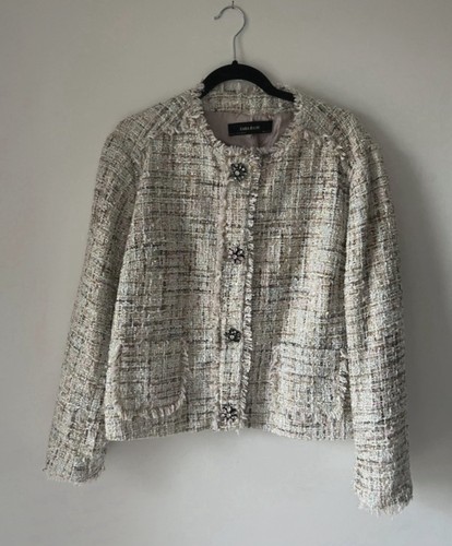 Ladies zara cream tweed boucle - ladies,