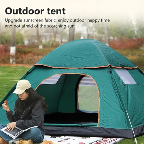 Large person camping - person, tent