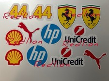 Lewis Hamilton 44 Ferrari & Sponsor Stickers Vinyl  Printed & Cut  x phone,pc