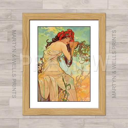 Alphonse mucha print summer - alphonse, print: