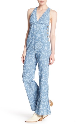 Free people blue denim - denim, floral