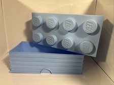 Genuine Large Lego Brick 8 Stud Baby Blue Storage Box Stackable !