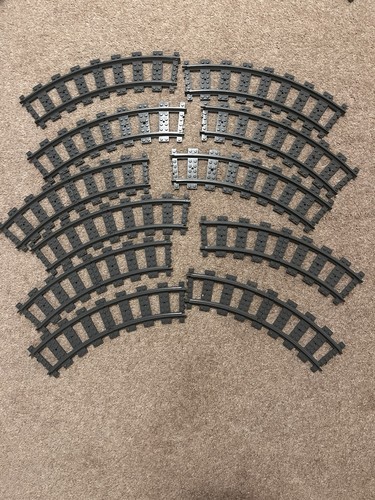 Lego curved track - curved, bundle