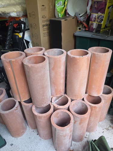 Terracotta clay chimney flue - terracotta/clay,