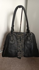 Episode Black Leather Handbag