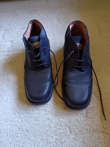 Men black leather laced - 8,