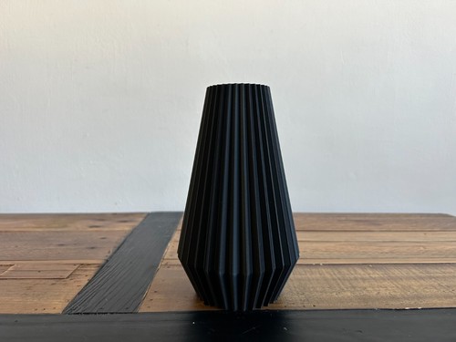 Printed vase ribbed - printed,