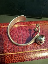 Alpaca Vintage Fork Cuff Bracelet With Stone. Hand Made 