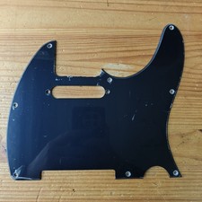 Used 2020s Tele Telecaster Style Pickguard 8 Hole Black With Film 1 Ply #24